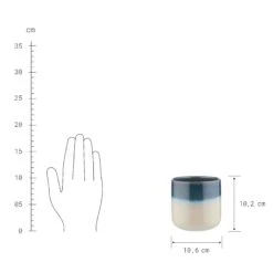 Blumentopf Ø11cm HORIZON In Dunkelblau -Küche Store butlers blumentopf o11cm horizon in dunkelblau 2