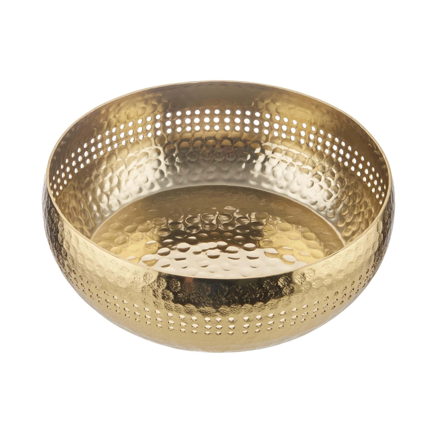 Deko-Schale Mit Lochrand Ø27cm BALI In Gold 4 Deko-Schale Mit Lochrand Ø27cm BALI In Gold – Bild 4