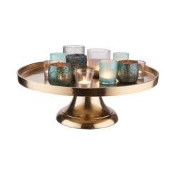 Deko-Teller Mit Fuß Ø50cm BANQUET In Gold 11 Deko-Teller Mit Fuß Ø50cm BANQUET In Gold -Küche Store butlers deko teller mit fuss o50cm banquet in gold 5