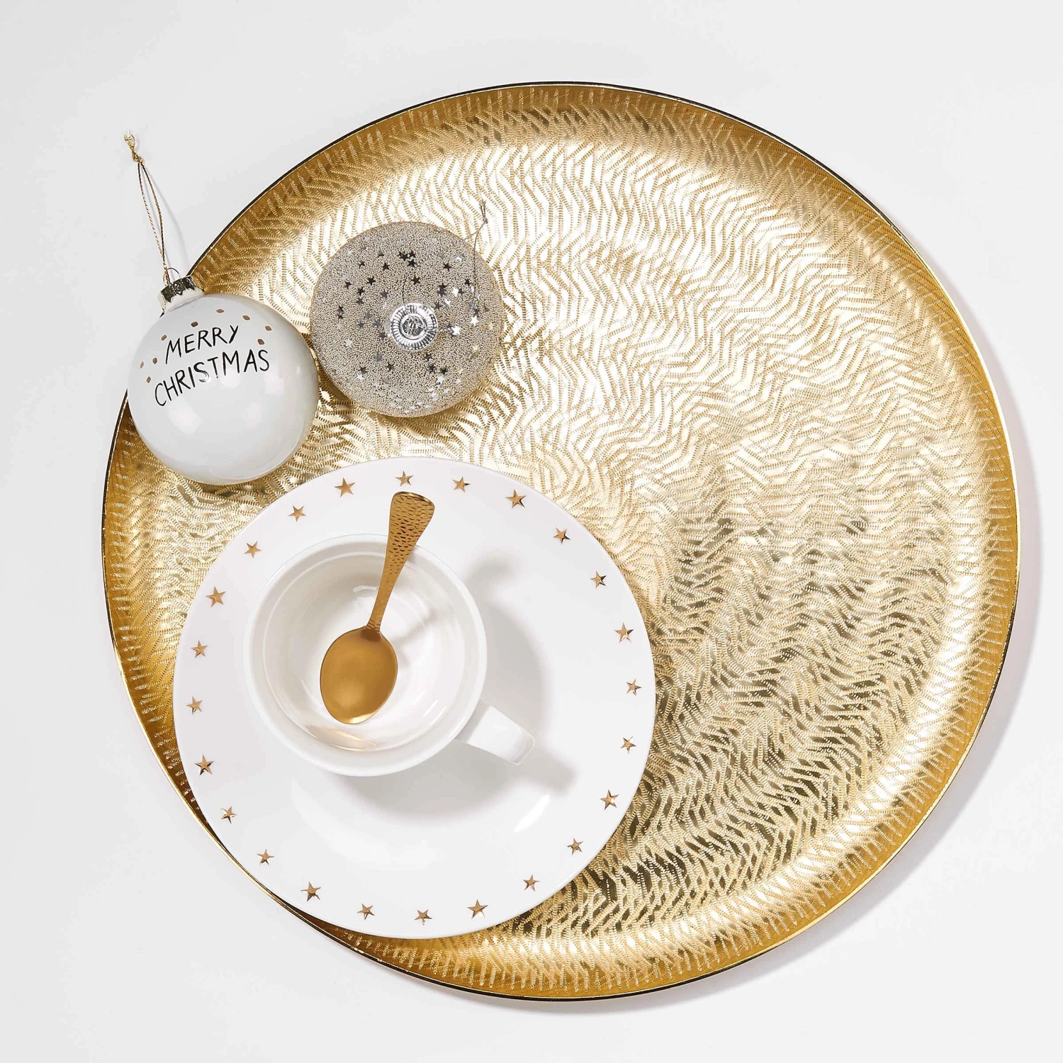 Deko-Teller Ø38cm GOLDEN STAR In Gold 3 Deko-Teller Ø38cm GOLDEN STAR In Gold – Bild 3