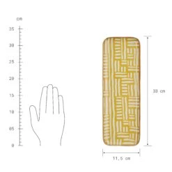 Dekotablett L 33 X B 12cm PATTERY In Gelb -Küche Store butlers dekotablett l 33 x b 12cm pattery in gelb 3