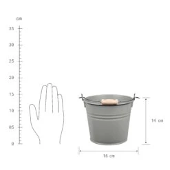 Eimer 2l ZINC In Grau -Küche Store butlers eimer 2l zinc in grau 2