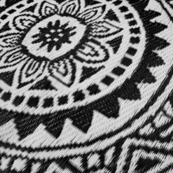 In- & Outdoor-Teppich Circles L 180 X B 118cm COLOUR CLASH In Schwarz-Weiß -Küche Store butlers in and outdoor teppich circles l 180 x b 118cm colour clash in schwarz weiss 4