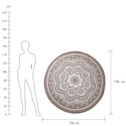 In- & Outdoor-Teppich Flora Ø150cm COLOUR CLASH In Natur-Weiß 9 In- & Outdoor-Teppich Flora Ø150cm COLOUR CLASH In Natur-Weiß -Küche Store butlers in and outdoor teppich flora o150cm colour clash in natur weiss 3