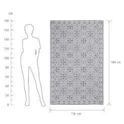 In- & Outdoor-Teppich Kacheln L 180 X B 118cm COLOUR CLASH In Grau-Weiß -Küche Store butlers in and outdoor teppich kacheln l 180 x b 118cm colour clash in grau weiss 2