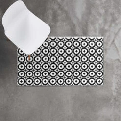 In- & Outdoor-Teppich Mosaik L 150 X B 90cm COLOUR CLASH In Schwarz -Küche Store butlers in and outdoor teppich mosaik l 150 x b 90cm colour clash in schwarz 3