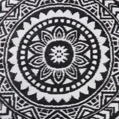 In- & Outdoor-Teppich Ø118cm COLOUR CLASH In Schwarz-Weiß -Küche Store butlers in and outdoor teppich o118cm colour clash in schwarz weiss 4