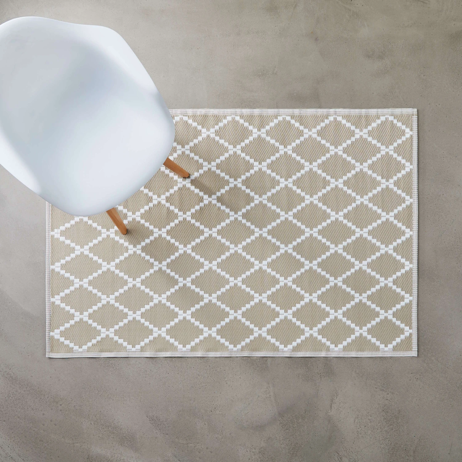 In- & Outdoor-Teppich Rauten L 180 X B 118cm COLOUR CLASH In Natur 3 In- & Outdoor-Teppich Rauten L 180 X B 118cm COLOUR CLASH In Natur – Bild 3