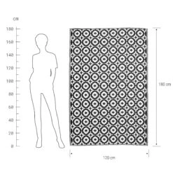 In- & Outdoorteppich Mosaik L 180 X B 120cm COLOUR CLASH In Schwarz -Küche Store butlers in and outdoorteppich mosaik l 180 x b 120cm colour clash in schwarz 2