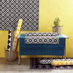 In- & Outdoorteppich Mosaik L 180 X B 120cm COLOUR CLASH In Schwarz -Küche Store butlers in and outdoorteppich mosaik l 180 x b 120cm colour clash in schwarz 5