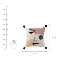 Kissen Line Art L 50 X B 50cm MOOD INDIGO In Bunt -Küche Store butlers kissen line art l 50 x b 50cm mood indigo in bunt 3