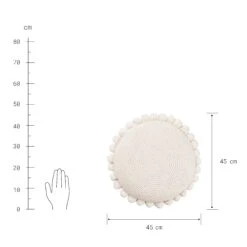 Kissen Ø45cm DAISY In Weiß -Küche Store butlers kissen o45cm daisy in weiss 3