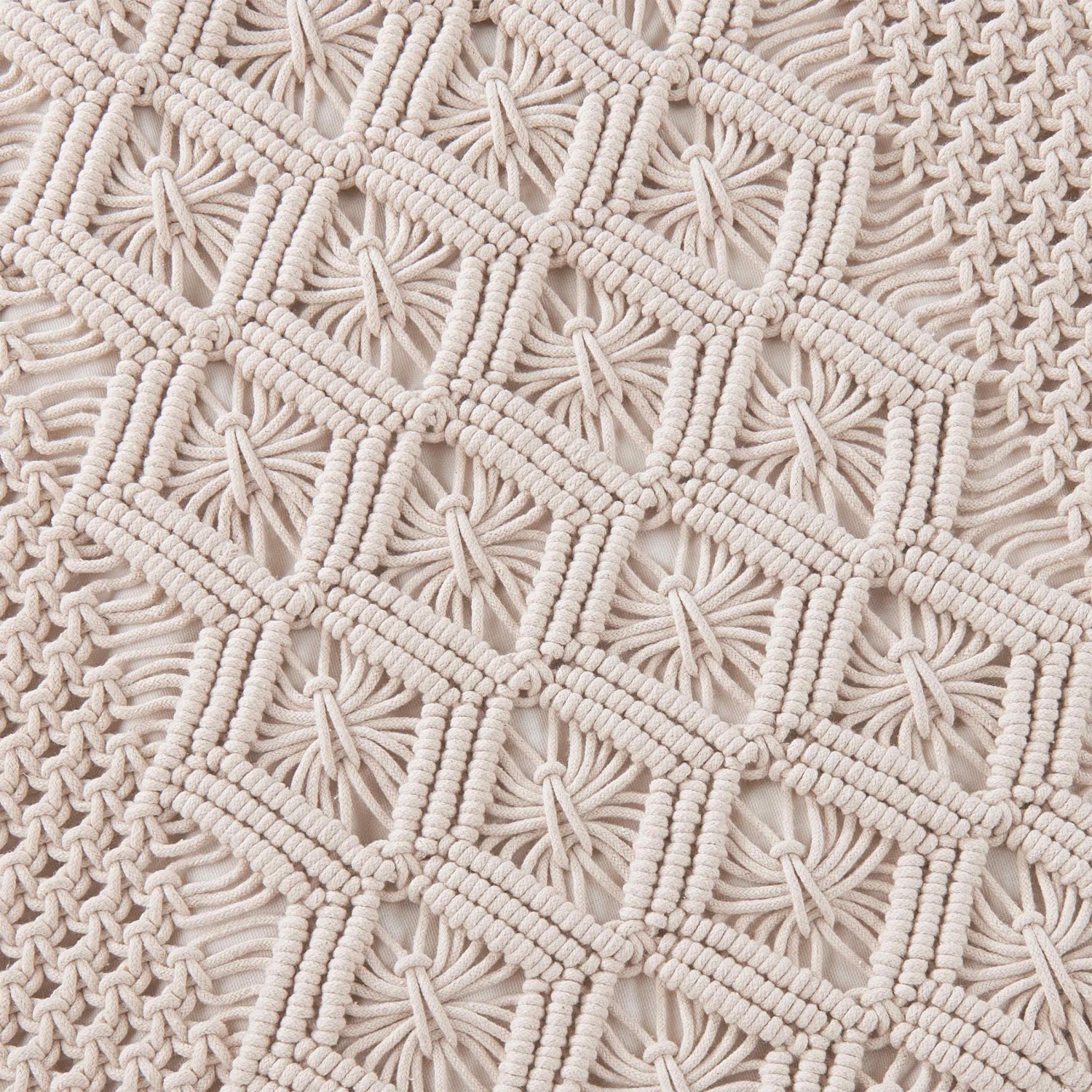 Kissen ZickZack L 45 X B 45cm MACRAMÉ In Creme 5 Kissen ZickZack L 45 X B 45cm MACRAMÉ In Creme – Bild 5