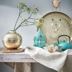 Kopf Höhe 23cm BUDDHA In Türkis 13 Kopf Höhe 23cm BUDDHA In Türkis -Küche Store butlers kopf hohe 23cm buddha in turkis 6