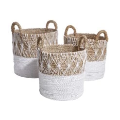 Korb Ø36cm WHITE BEACH In Natur-Weiß -Küche Store butlers korb o36cm white beach in natur weiss 4