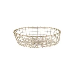 Korb Rund Ø20cm GRID In Gold