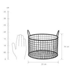 Korb Rund Ø22cm HOOP In Schwarz -Küche Store butlers korb rund o22cm hoop in schwarz 2