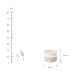 Korb Rund Ø23cm COTTON BRAID In Natur-Weiß -Küche Store butlers korb rund o23cm cotton braid in natur weiss 2