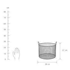 Korb Rund Ø30cm HOOP In Schwarz -Küche Store butlers korb rund o30cm hoop in schwarz 2