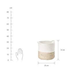 Korb Rund Ø35cm COTTON BRAID In Natur-Weiß -Küche Store butlers korb rund o35cm cotton braid in natur weiss 2
