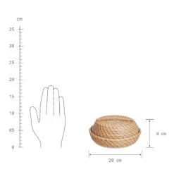 Korbschale Rattan Ø20cm RONDA In Natur -Küche Store butlers korbschale rattan o20cm ronda in natur 3