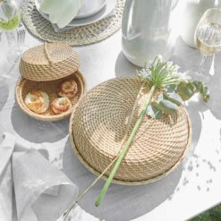 Korbschale Rattan Ø20cm RONDA In Natur -Küche Store butlers korbschale rattan o20cm ronda in natur 5