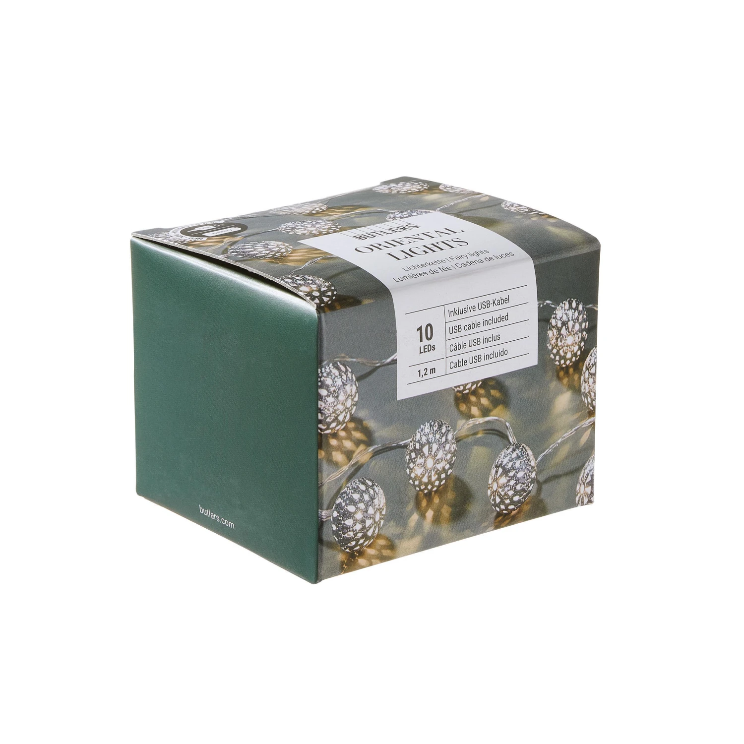 LED-Lichterkette Metallball 10 Lichter Mit USB-Batteriefach ORIENTAL LIGHTS In Silber 3 LED-Lichterkette Metallball 10 Lichter Mit USB-Batteriefach ORIENTAL LIGHTS In Silber – Bild 3