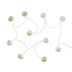 LED-Lichterkette Metallball 10 Lichter Mit USB-Batteriefach ORIENTAL LIGHTS In Silber 8 LED-Lichterkette Metallball 10 Lichter Mit USB-Batteriefach ORIENTAL LIGHTS In Silber -Küche Store butlers led lichterkette metallball 10 lichter mit usb batteriefach oriental lights in silber 3