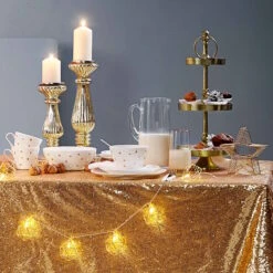 LED-Lichterkette Würfel 10 Lichter Mit USB-Batteriefach GEOMETRICS In Gold -Küche Store butlers led lichterkette wurfel 10 lichter mit usb batteriefach geometrics in gold 5