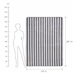 Picknickdecke Streifen L 150 X B 200cm WANDERLUST In Creme-Blau -Küche Store butlers picknickdecke streifen l 150 x b 200cm wanderlust in creme blau 3