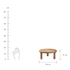 Podest Ø34cm MESA In Braun -Küche Store butlers podest o34cm mesa in braun 2