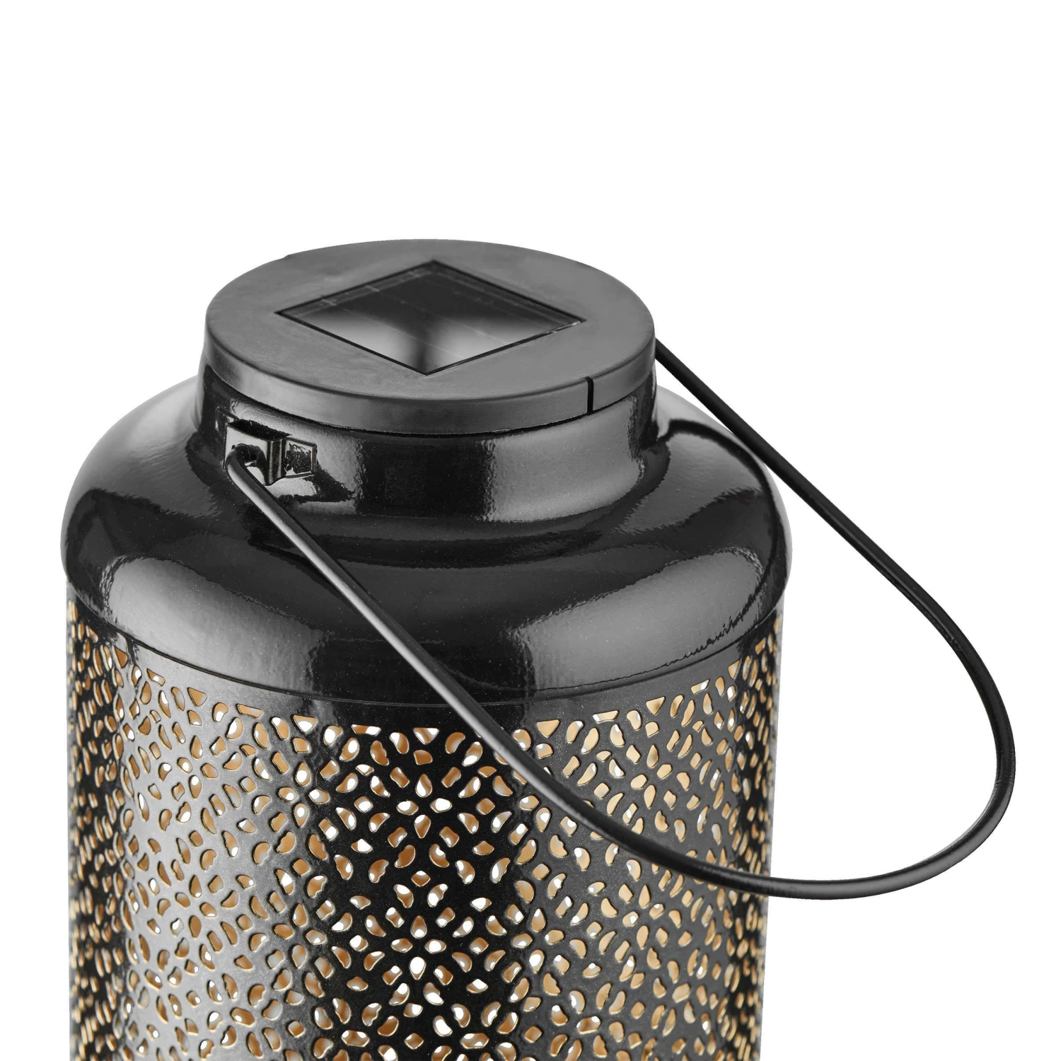 Solar-Laterne H 24cm SOLANA In Schwarz-Gold 4 Solar-Laterne H 24cm SOLANA In Schwarz-Gold – Bild 4