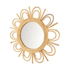 Spiegel Blumenförmig Ø52cm COTTAGE In Natur -Küche Store butlers spiegel blumenformig o52cm cottage in natur 3