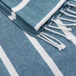 Strandtuch L 200 X B 180cm SURFSIDE In Blau -Küche Store butlers strandtuch l 200 x b 180cm surfside in blau 4