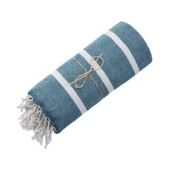 Strandtuch L 200 X B 180cm SURFSIDE In Blau -Küche Store butlers strandtuch l 200 x b 180cm surfside in blau 5