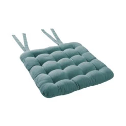Stuhlkissen Mit Bändchen L 35 X B 37cm SOLID In Türkis -Küche Store butlers stuhlkissen mit bandchen l 35 x b 37cm solid in turkis 2