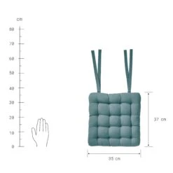 Stuhlkissen Mit Bändchen L 35 X B 37cm SOLID In Türkis -Küche Store butlers stuhlkissen mit bandchen l 35 x b 37cm solid in turkis 3