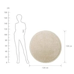 Teppich Hochflor Mit Makramé Ø120cm BOHO LOUNGE In Beige -Küche Store butlers teppich hochflor mit makrame o120cm boho lounge in beige 3