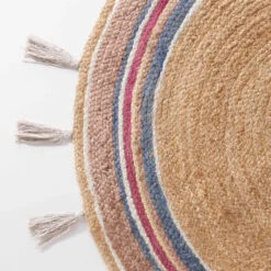 Teppich Rainbow Mit Quasten Ø110cm ALL NATURE In Natur-Bunt -Küche Store butlers teppich rainbow mit quasten o110cm all nature in natur bunt 4