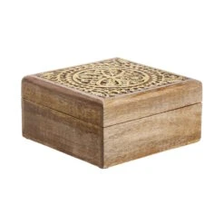 Truhe Mit Schnitzerei L 17 X B 17cm TREASURE In Hellbraun-Gold -Küche Store butlers truhe mit schnitzerei l 17 x b 17cm treasure in hellbraun gold 3