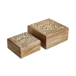 Truhe Mit Schnitzerei L 17 X B 17cm TREASURE In Hellbraun-Gold -Küche Store butlers truhe mit schnitzerei l 17 x b 17cm treasure in hellbraun gold 5